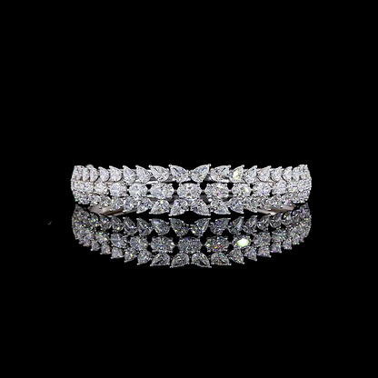 10.38 CTTW Oval Lab Grown Diamond Bangles Bracelet (E Color and VS1 Clarity)