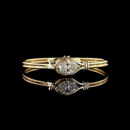 3.60 CT Oval Lab Grown Diamond Solitaire Bracelet (F Color and VS1 Clarity)
