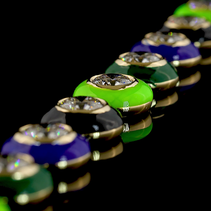 8.15 CTTW Round Lab Diamond Station Bracelet (E Color and VS1 Clarity)