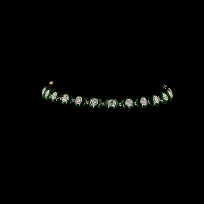 2.31 CTTW Round Lab Diamond Station Bracelet (E Color and VS1 Clarity)