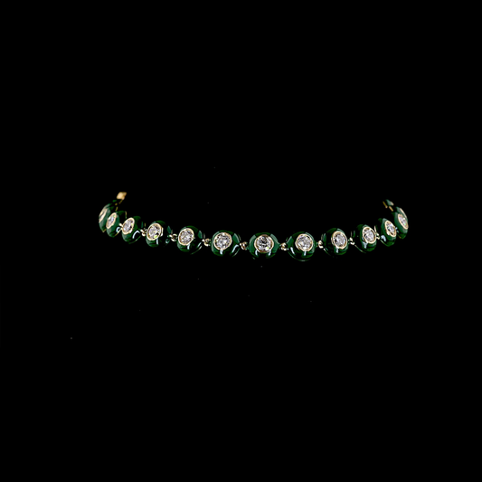 2.39 CTTW Round Lab Grown Diamond Station Bracelet 7" (E Color and VS1 Clarity)
