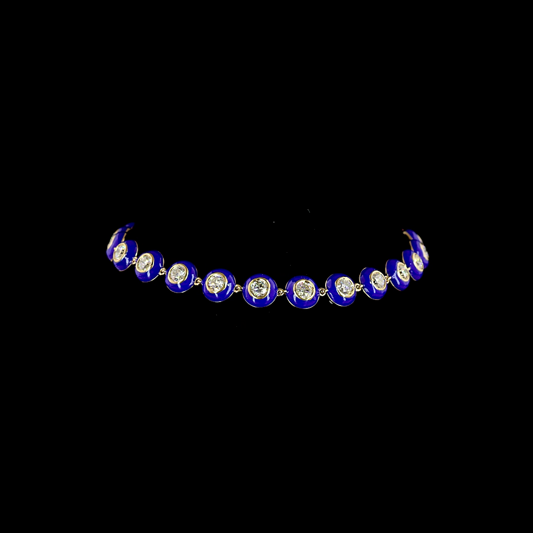 2.31 CTTW Round Lab Diamond Station Bracelet (E Color and VS1 Clarity)