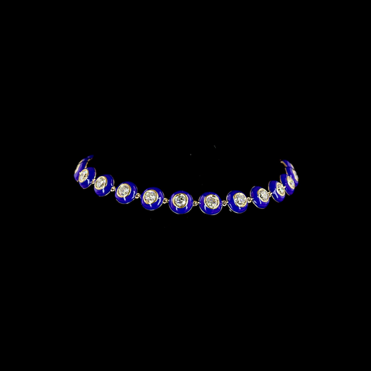 2.31 CTTW Round Lab Grown Diamond Station Bracelet 7" (E Color and VS1 Clarity)