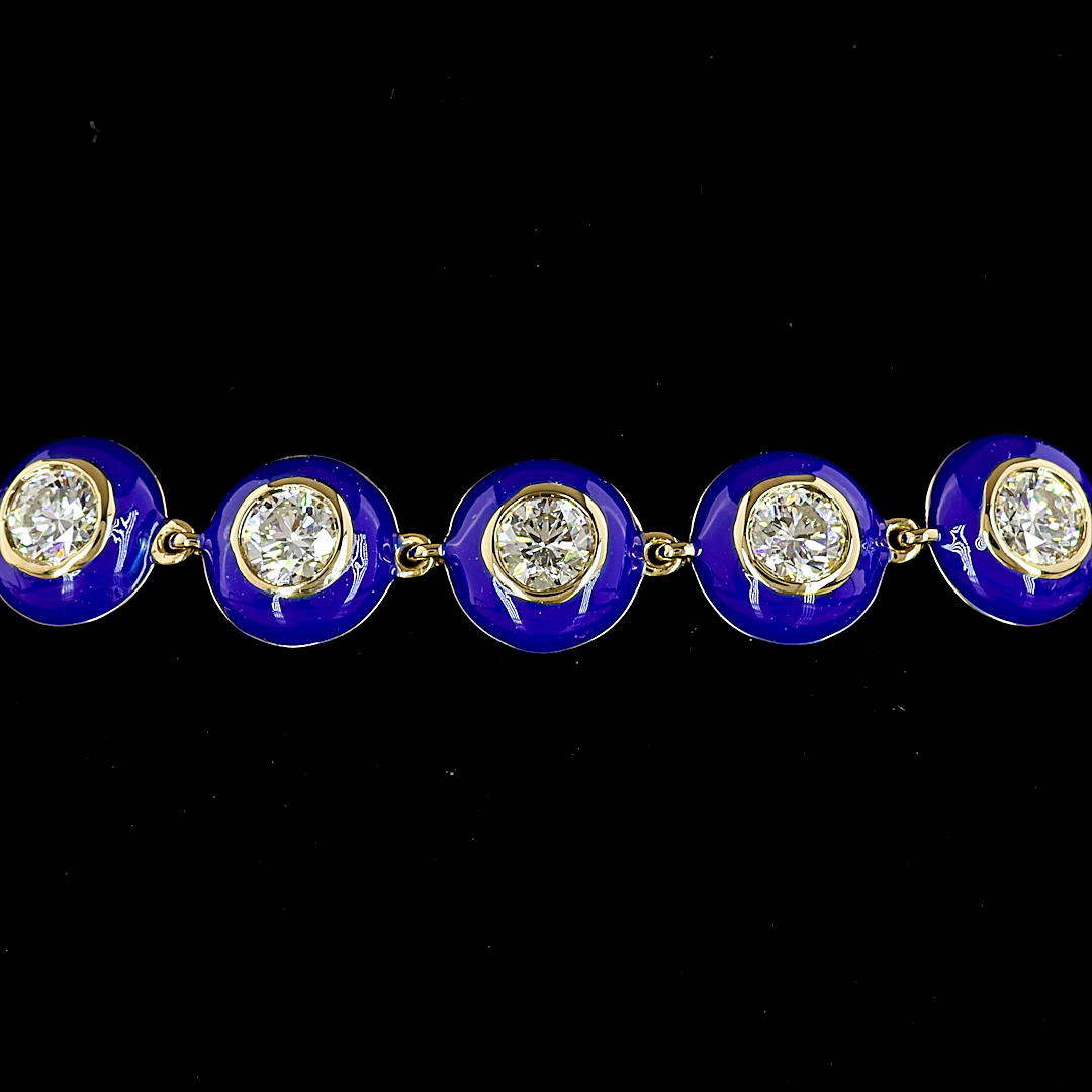 2.31 CTTW Round Lab Diamond Station Bracelet (E Color and VS1 Clarity)
