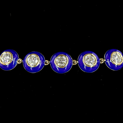 2.31 CTTW Round Lab Diamond Station Bracelet (E Color and VS1 Clarity)