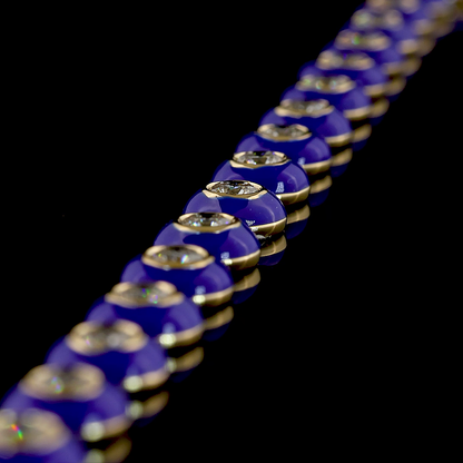 2.31 CTTW Round Lab Diamond Station Bracelet (E Color and VS1 Clarity)