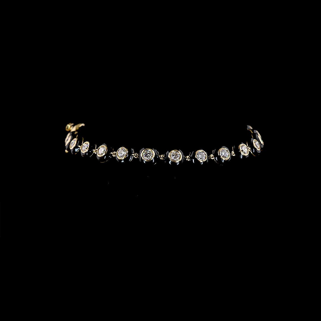2.29 CTTW Round Lab Grown Diamond Station Bracelet 7" (E Color and VS1 Clarity)