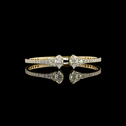 5.60 CTTW Marquise Lab Grown Diamond Bangles Bracelet (E Color and VS1 Clarity)