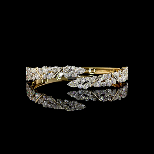 8.09 CTTW MIX Lab Grown Diamond Bangles Bracelet (E Color and VS1 Clarity)