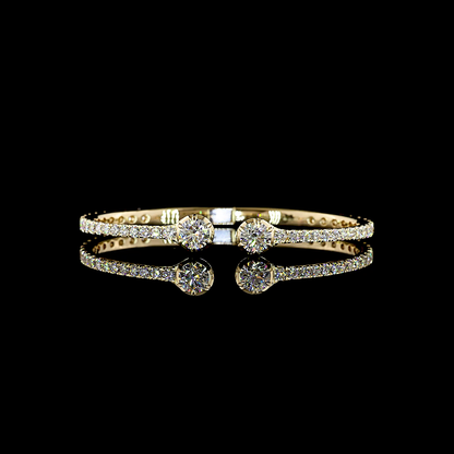 5.88 CTTW Round Lab Grown Diamond Bangles Bracelet (E/F Color and VS1/VVS2 Clarity)