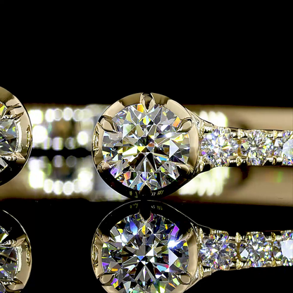 5.88 CTTW Round Lab Grown Diamond Bangles Bracelet (E/F Color and VS1/VVS2 Clarity)