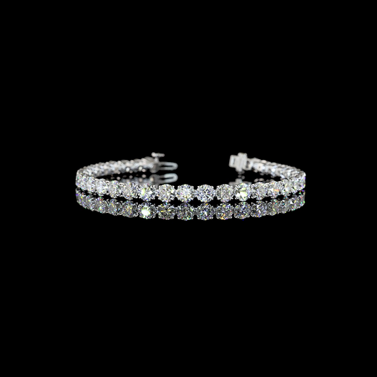 11.97 CTTW Round Lab Grown Diamond Tennis Bracelet 6.5" (F Color and VS1 Clarity)