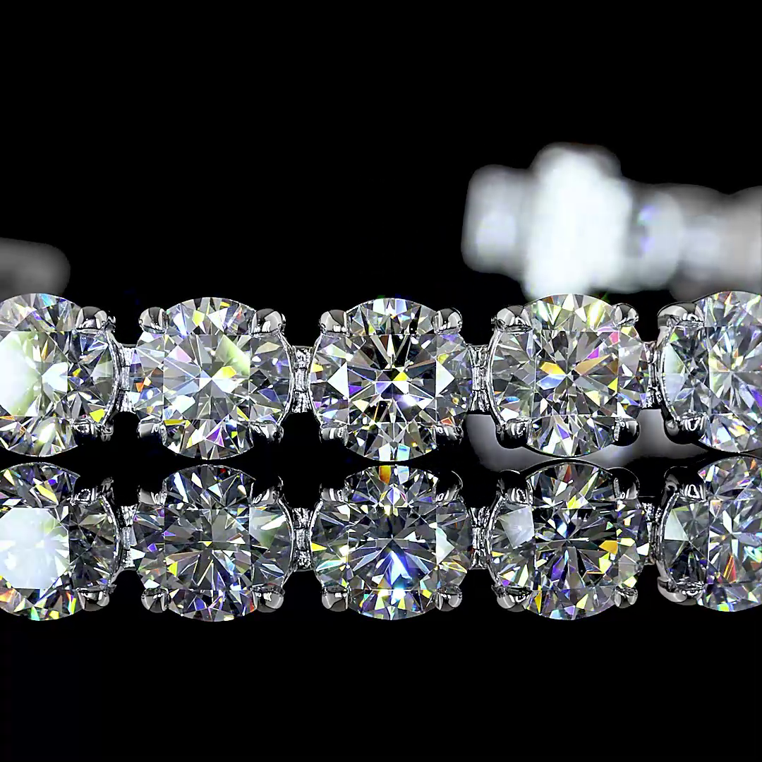 11.97 CTTW Round Lab Grown Diamond Tennis Bracelet 6.5" (F Color and VS1 Clarity)