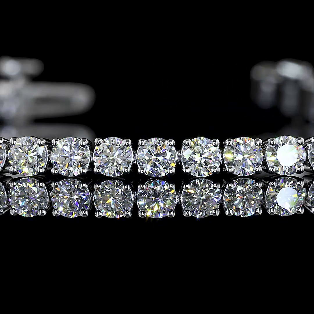 3.85 CTTW Round Lab Grown Diamond Tennis Bracelet 6.5" (E Color and VS1 Clarity)