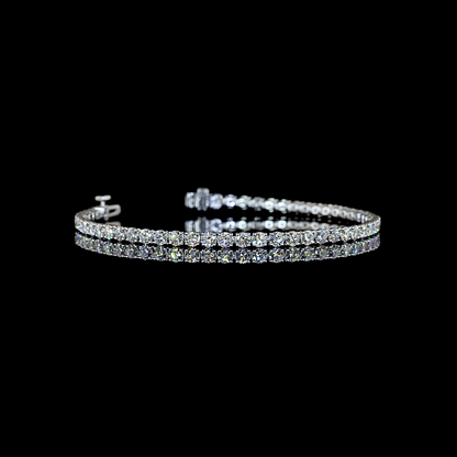 4.47 CTTW Round Lab Diamond Tennis Bracelet (E Color and VS1 Clarity)