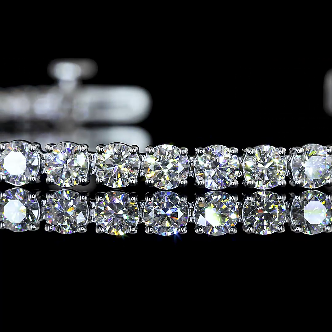 4.47 CTTW Round Lab Diamond Tennis Bracelet (E Color and VS1 Clarity)