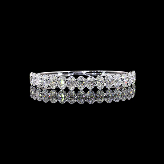 16.38 CTTW Oval Lab Grown Diamond Bangles Bracelet (E Color and VVS2 Clarity)