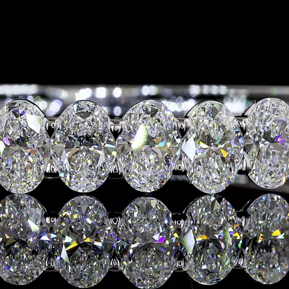 16.38 CTTW Oval Lab Grown Diamond Bangles Bracelet (E Color and VVS2 Clarity)