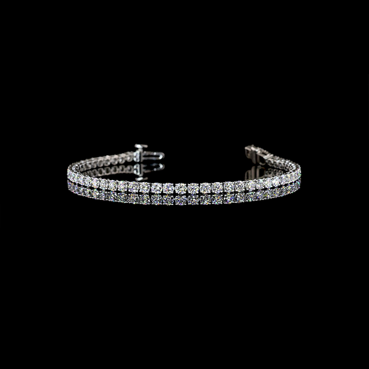 3.90 CTTW Round Lab Grown Diamond Tennis Bracelet 6.75" (E Color and VS1 Clarity)
