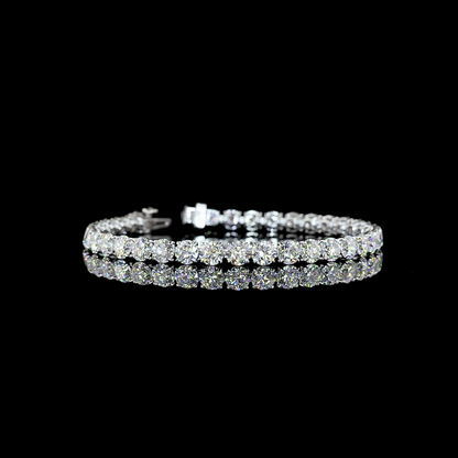 14.42 CTTW Round Lab Grown Diamond Tennis Bracelet 7" (E Color and VS1 Clarity)