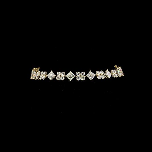 9.60 CTTW Princess Lab Grown Diamond Tennis Bracelet 7" (E Color and VS1 Clarity)