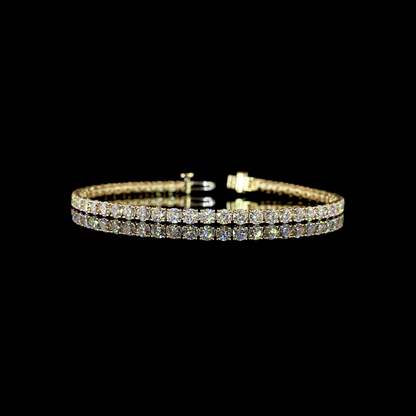 6.81 CTTW Round Lab Grown Diamond Tennis Bracelet 7" (E Color and VS1 Clarity)