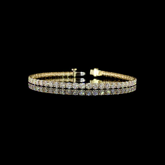 6.81 CTTW Round Lab Grown Diamond Tennis Bracelet 7" (E Color and VS1 Clarity)