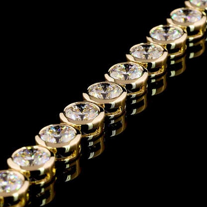 15.18 CTTW Round Lab Diamond Tennis Bracelet 7" (E Color and VS1 Clarity)