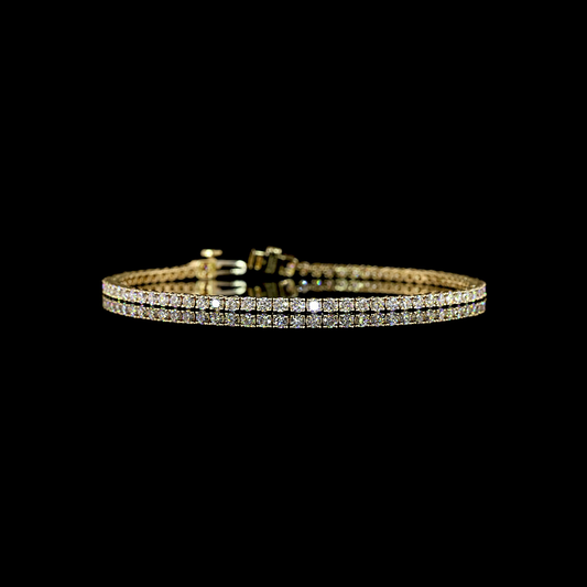 2.82 CTTW Round Lab Grown Diamond Tennis Bracelet 7" (E Color and VS1 Clarity)