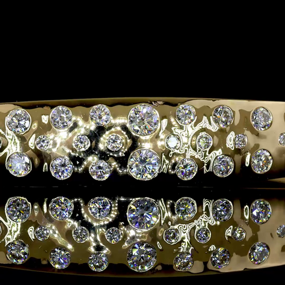 1.66 CTTW Round Lab Grown Diamond Bangles Bracelet (E Color and VS1 Clarity)