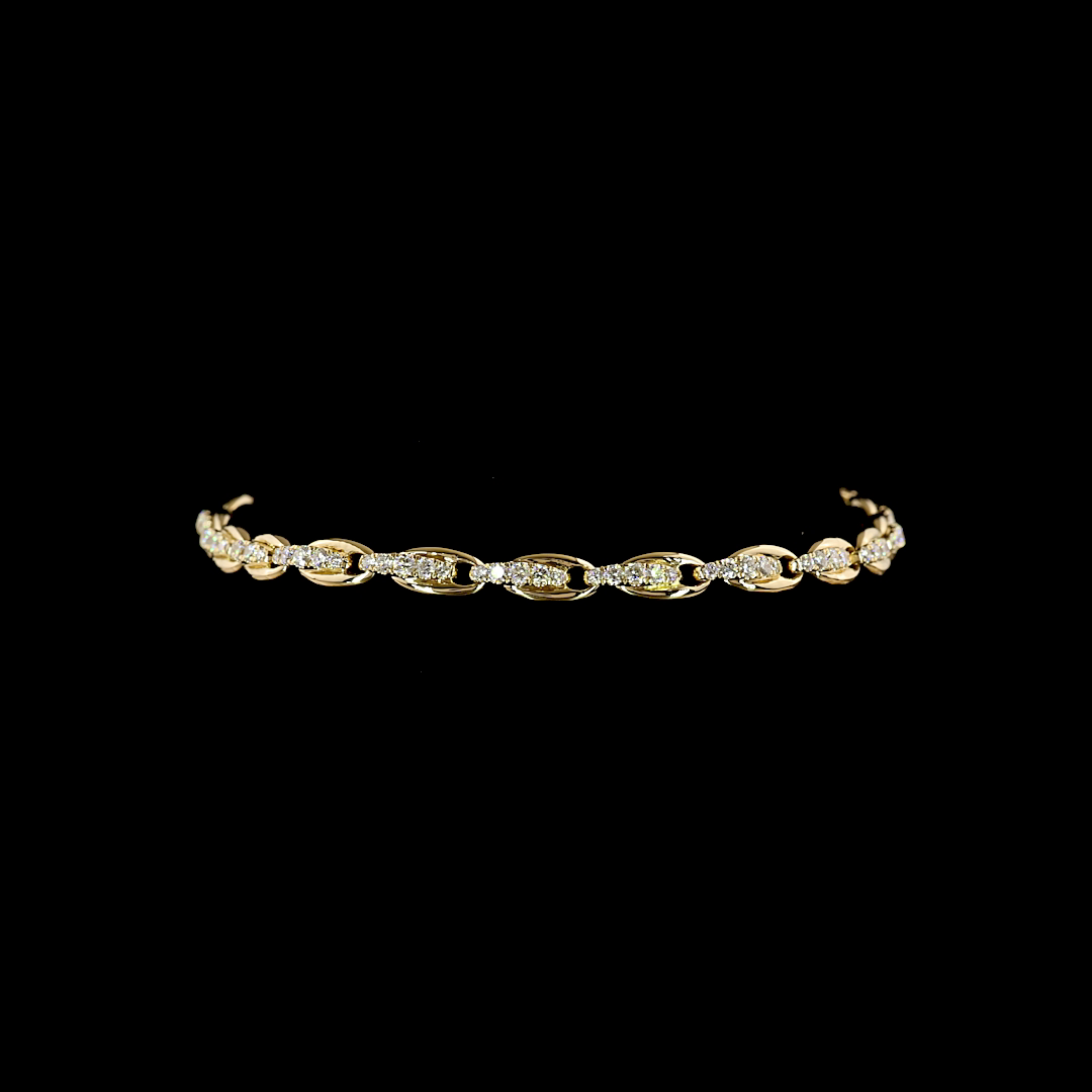 0.96 CTTW Round Lab Grown Diamond Special Bracelet 6.5" (E Color and VS1 Clarity)