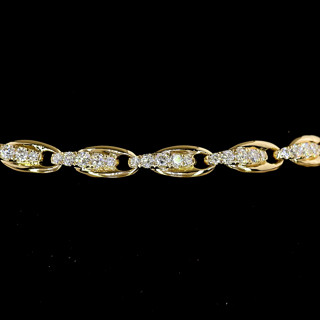 0.96 CTTW Round Lab Grown Diamond Special Bracelet 6.5" (E Color and VS1 Clarity)