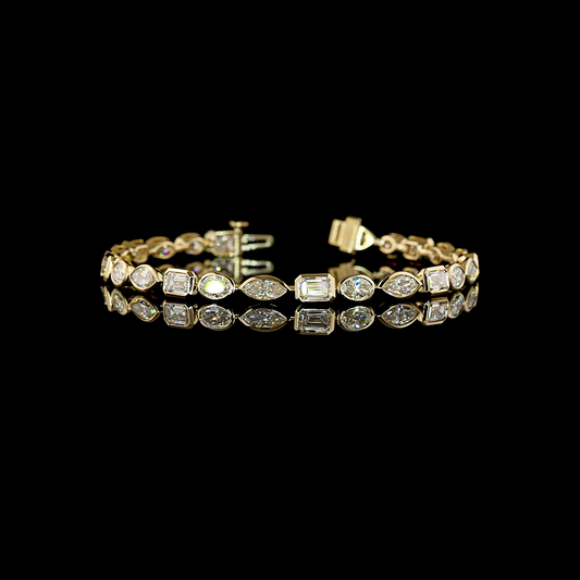 8.49 CTTW MIX Lab Grown Diamond Tennis Bracelet 7" (E Color and VS1 Clarity)