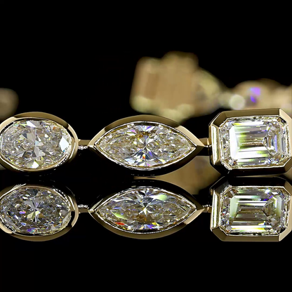 8.49 CTTW MIX Lab Grown Diamond Tennis Bracelet 7" (E Color and VS1 Clarity)