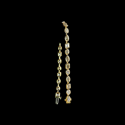 8.49 CTTW MIX Lab Grown Diamond Tennis Bracelet 7" (E Color and VS1 Clarity)