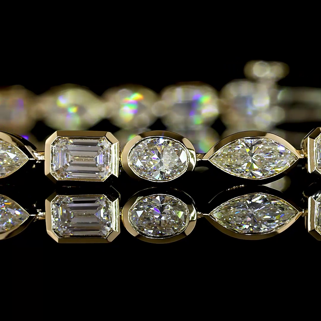 5.56 CTTW Emerald Lab Grown Diamond Tennis Bracelet 7" (E Color and VS1 Clarity)