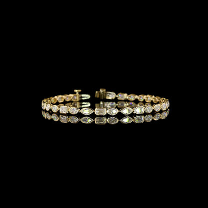 5.50 CTTW MIX Lab Grown Diamond Tennis Bracelet 7" (E Color and VS1 Clarity)