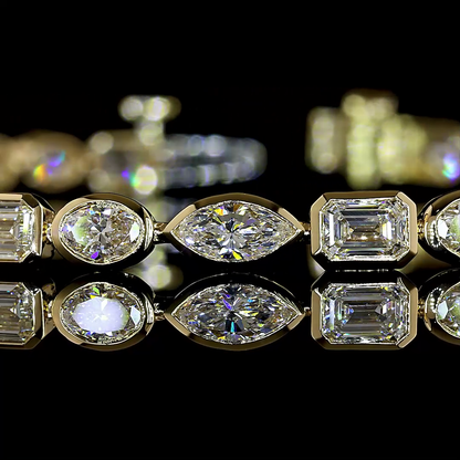 5.50 CTTW MIX Lab Grown Diamond Tennis Bracelet 7" (E Color and VS1 Clarity)