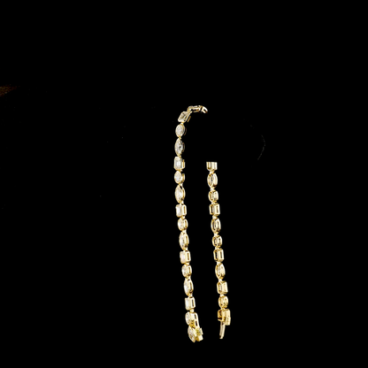 5.50 CTTW MIX Lab Grown Diamond Tennis Bracelet 7" (E Color and VS1 Clarity)