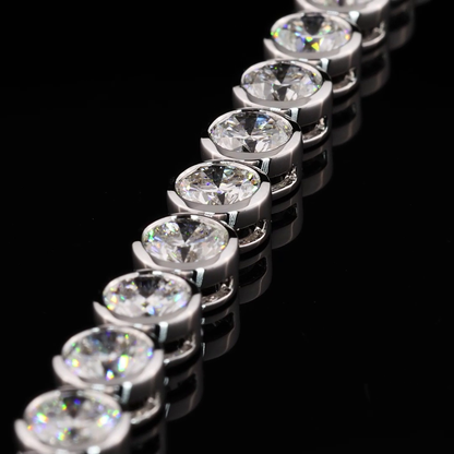 10.17 CTTW Round Lab Grown Diamond Tennis Bracelet (F Color and VS2 Clarity)