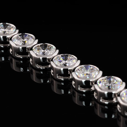 10.17 CTTW Round Lab Grown Diamond Tennis Bracelet (F Color and VS2 Clarity)