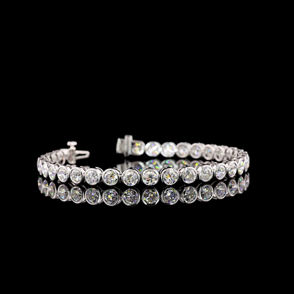 10.17 CTTW Round Lab Grown Diamond Tennis Bracelet (F Color and VS2 Clarity)
