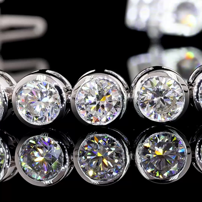 10.17 CTTW Round Lab Grown Diamond Tennis Bracelet (F Color and VS2 Clarity)