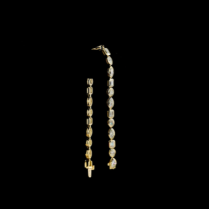 7.21 CTTW MIX Lab Grown Diamond Tennis Bracelet 7" (E Color and VS1 Clarity)