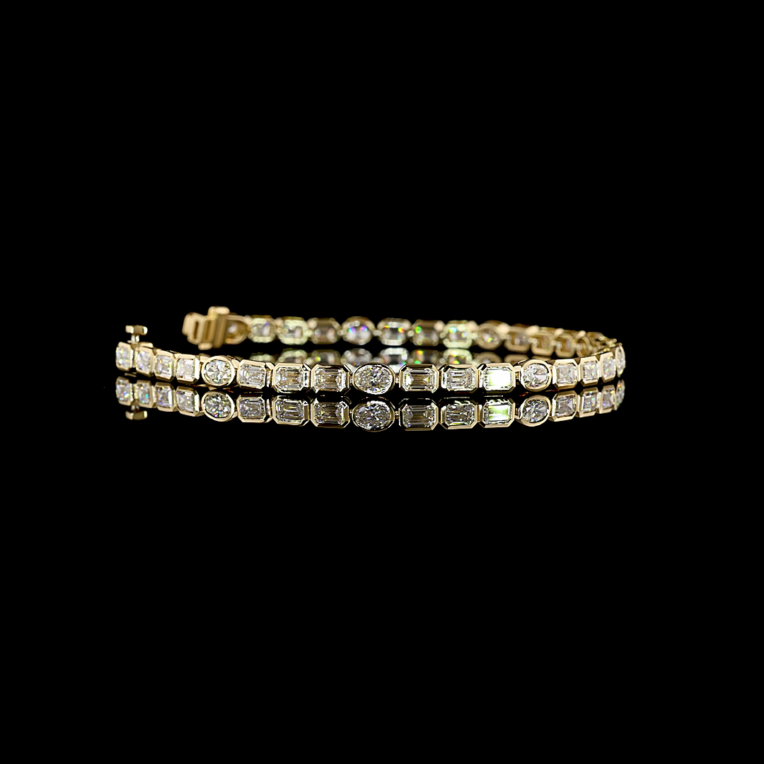 5.80 CTTW Oval Lab Grown Diamond Tennis Bracelet 6.5" (E Color and VS1 Clarity)