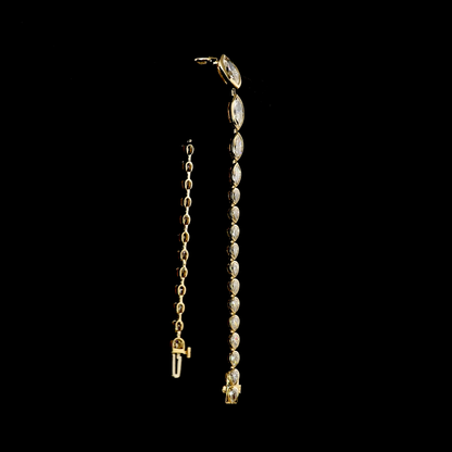 4.70 CTTW Marquise Lab Grown Diamond Riviera Bracelet 7" (E Color and VS1 Clarity)