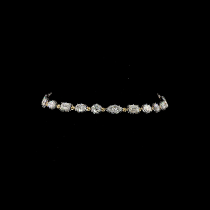 5.55 CTTW MIX Lab Grown Diamond Station Bracelet 7" (E Color and VS1 Clarity)
