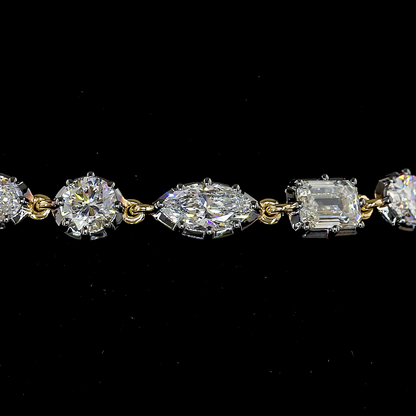5.55 CTTW MIX Lab Grown Diamond Station Bracelet 7" (E Color and VS1 Clarity)