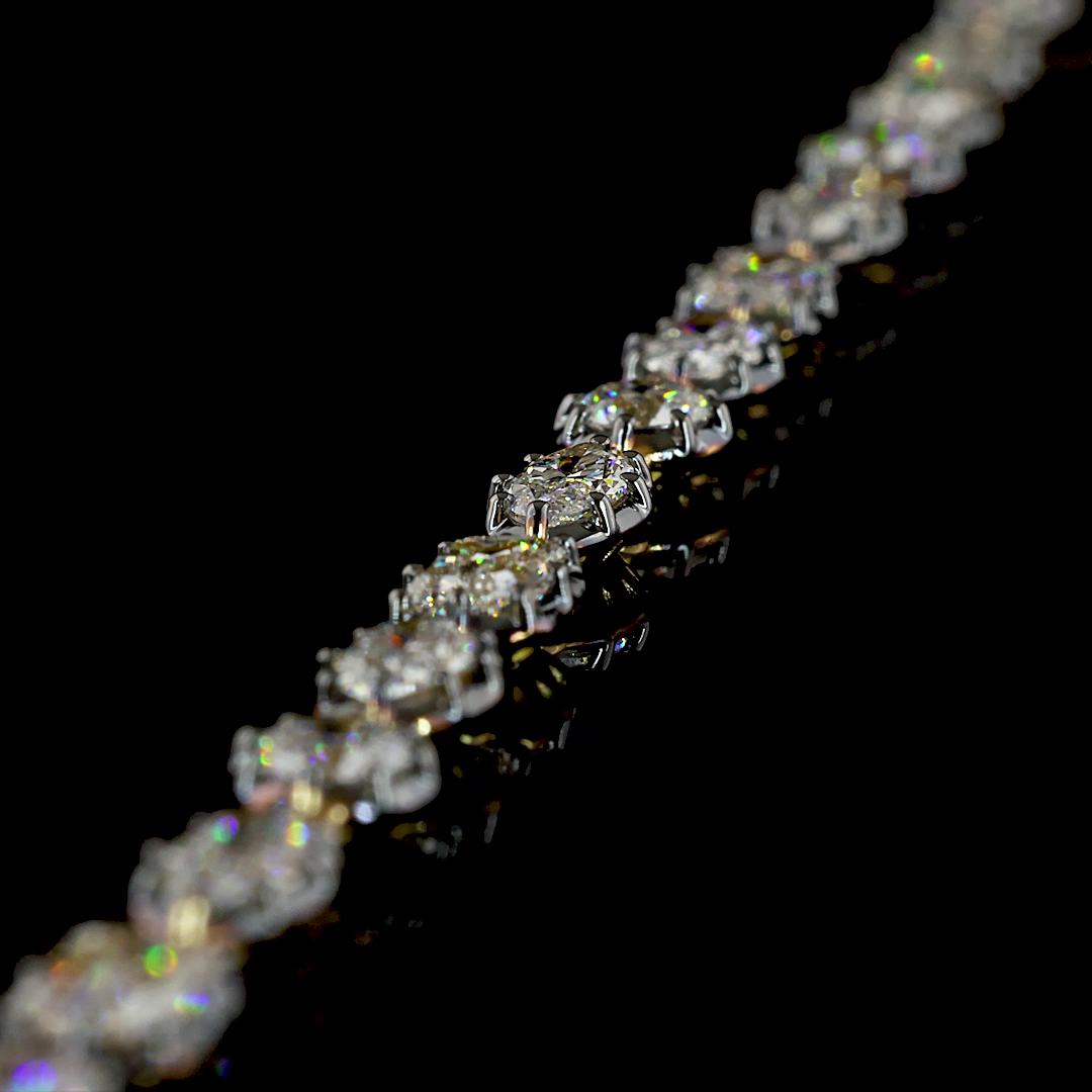 5.55 CTTW MIX Lab Grown Diamond Station Bracelet 7" (E Color and VS1 Clarity)