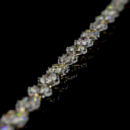 5.55 CTTW MIX Lab Grown Diamond Station Bracelet 7" (E Color and VS1 Clarity)